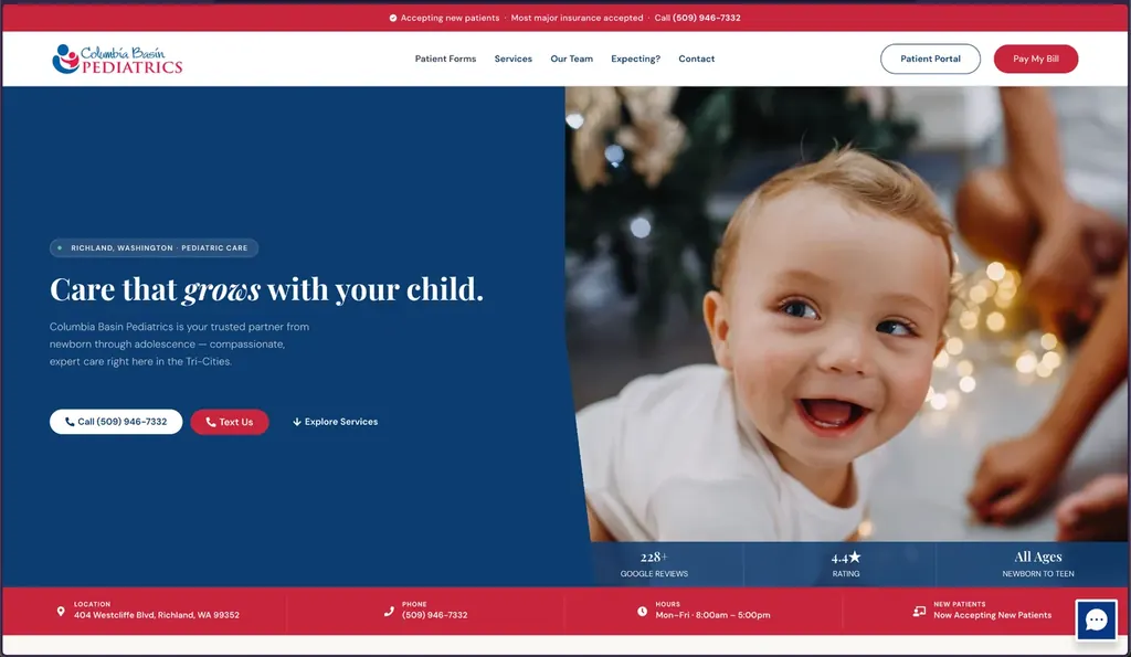 Medical website designed by GelFuzion