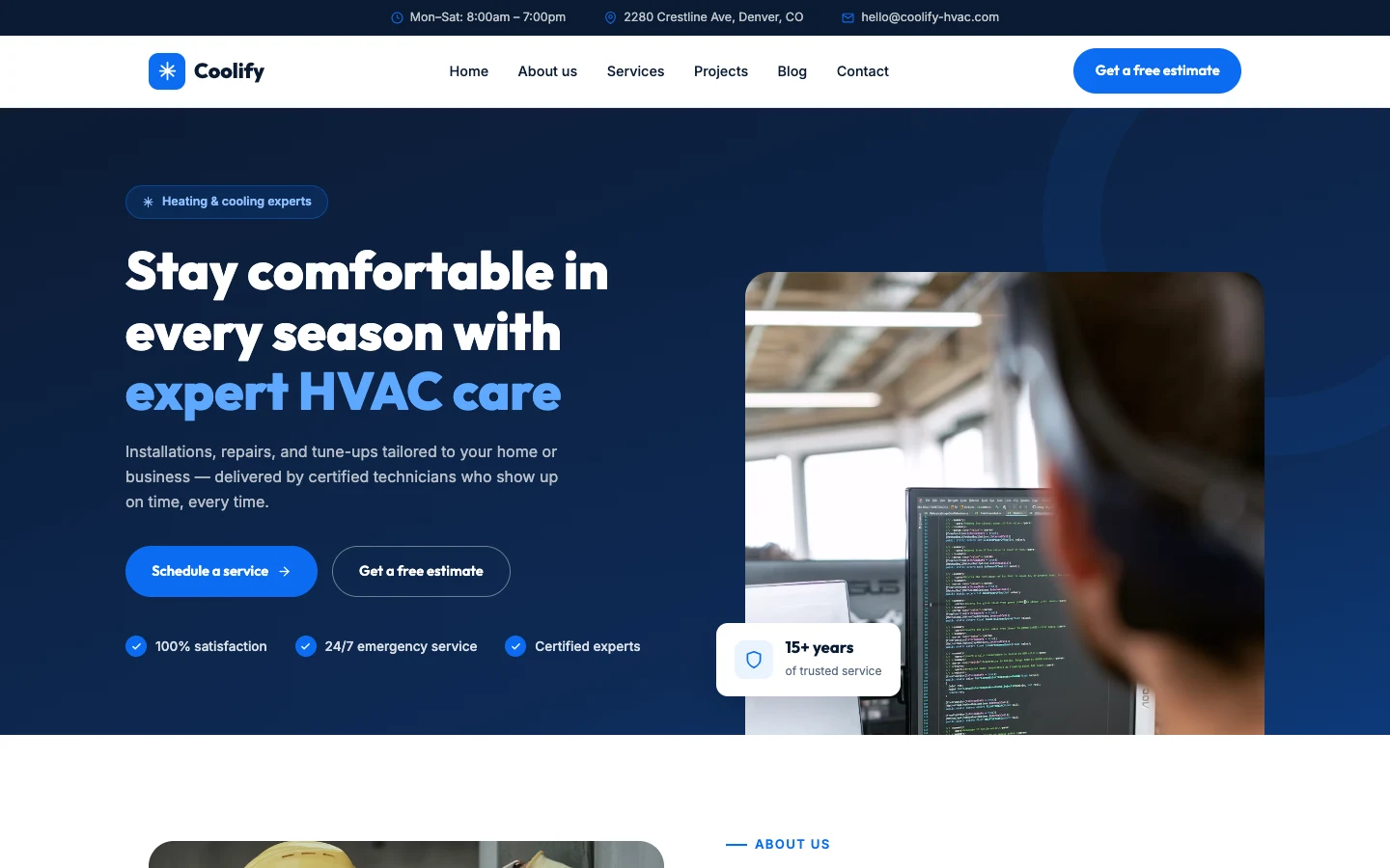 Service business website by GelFuzion