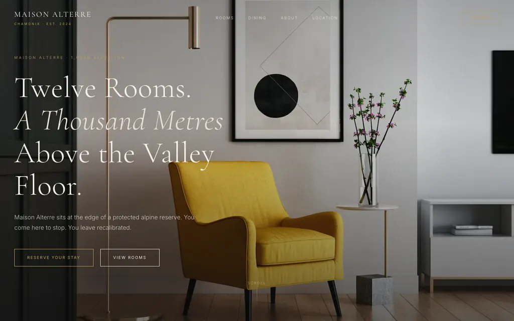 Luxury hotel website designed by GelFuzion