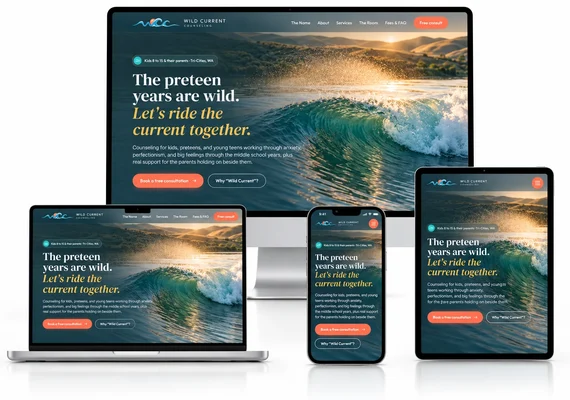 Wild Current Counseling website by GelFuzion